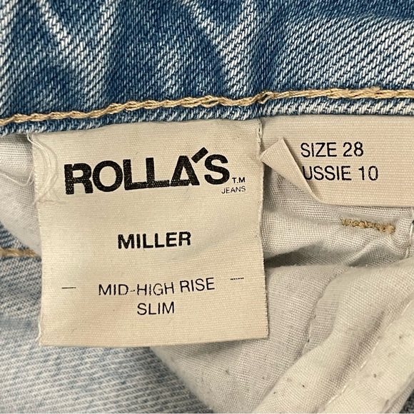 Rolla’s Miller Mid-High Rise Slim Straight Jean Women's 28 Horizon Blue - Picture 11 of 16